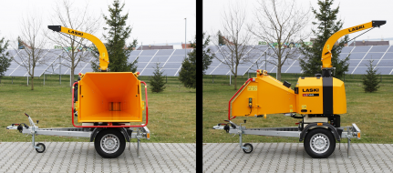 Powerful chipper with petrol engine on braked chassis (38 HP) LS 160 PPB 